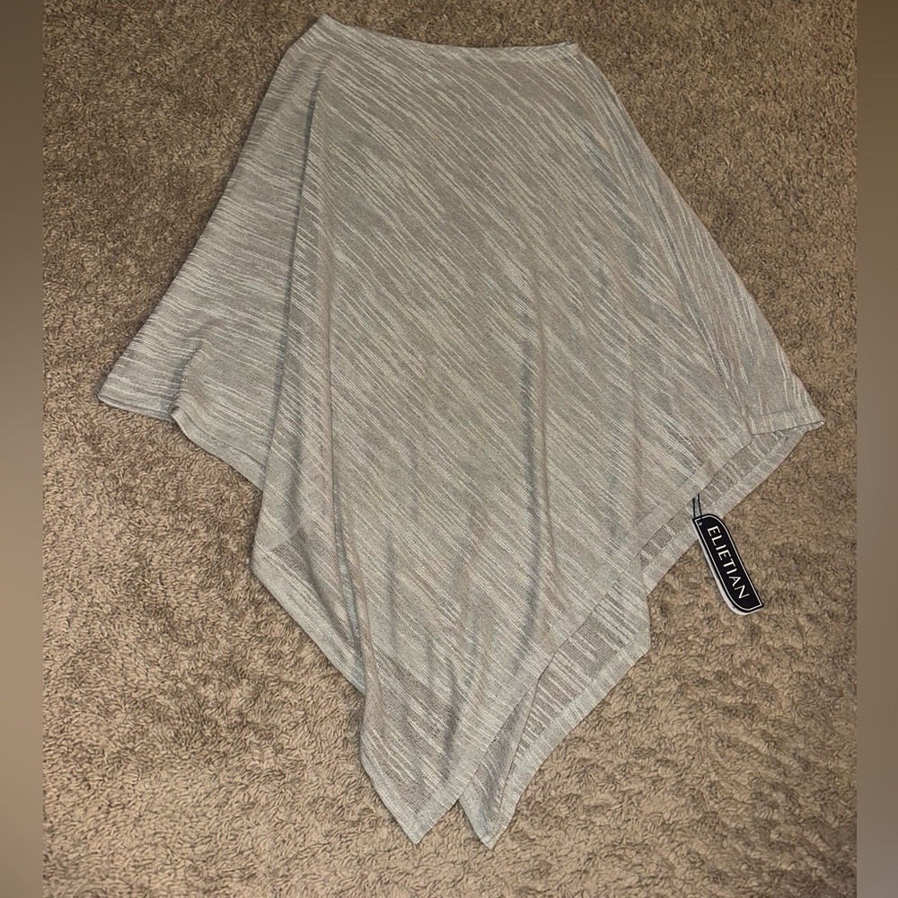Elietian Light Gray Lightweight Poncho